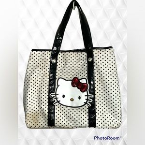 Hello Kitty polka dot tote bag with sequin bow